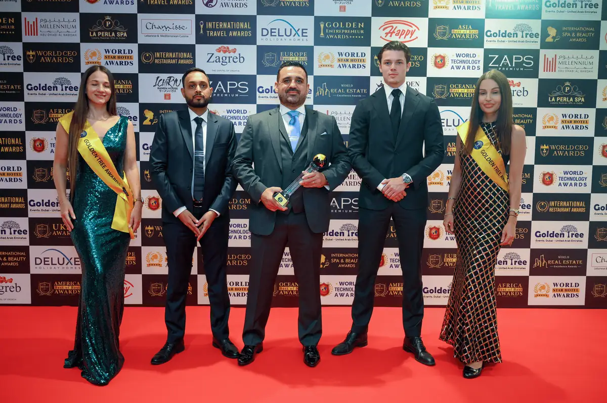 Winners celebrating at the Golden Tree Awards gala